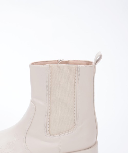 axes femme（アクシーズファム）の「薔薇エンボス厚底ブーツ（ブーツ・レディース・ブラック/キナリ・MEDIUM/LARGE）」の7枚目の写真