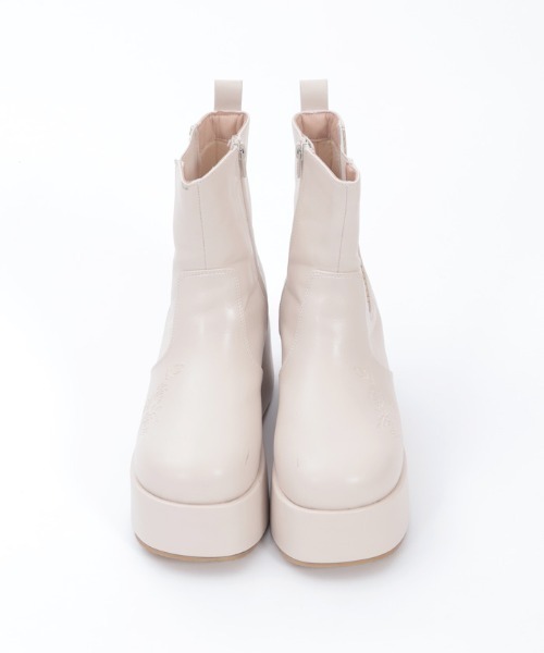 axes femme（アクシーズファム）の「薔薇エンボス厚底ブーツ（ブーツ・レディース・ブラック/キナリ・MEDIUM/LARGE）」の10枚目の写真