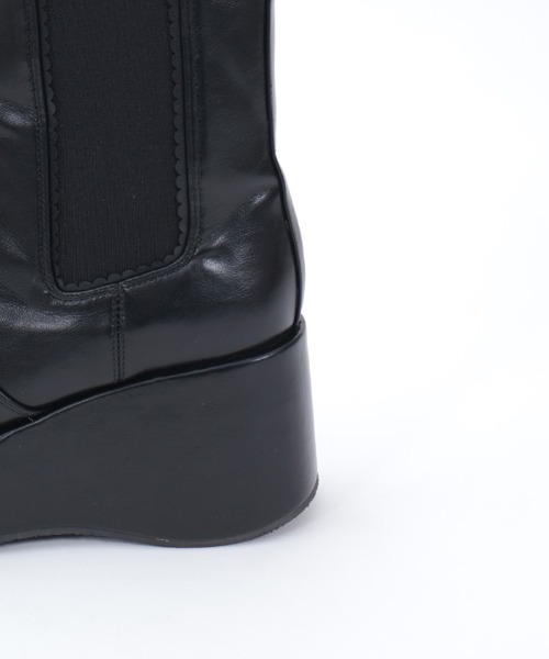 axes femme（アクシーズファム）の「薔薇エンボス厚底ブーツ（ブーツ・レディース・ブラック/キナリ・MEDIUM/LARGE）」の14枚目の写真