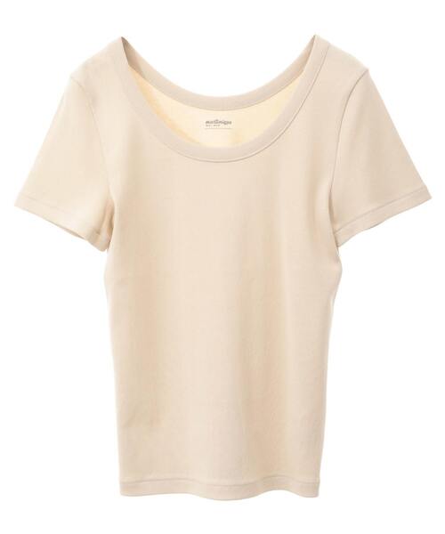 martinique(マルティニーク)の「《定番》フライスTシャツ(Tシャツ/カットソー・レディース・カーキ/ネイビー/ホワイト/クリーム/ブラック・FREE)」の4枚目の写真