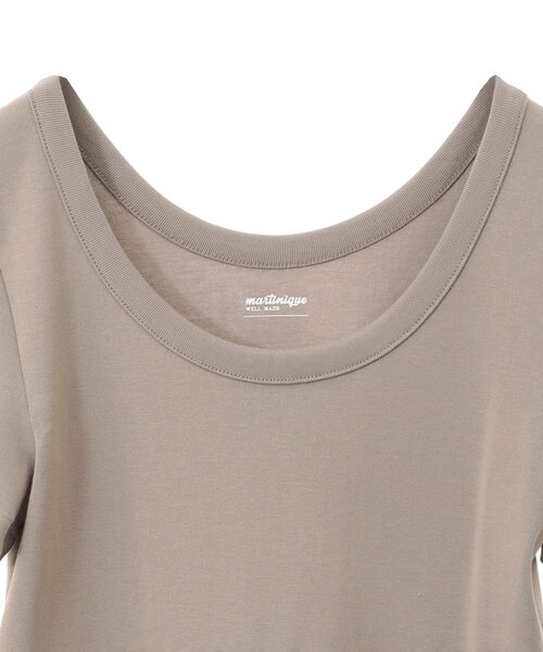 martinique(マルティニーク)の「《定番》フライスTシャツ(Tシャツ/カットソー・レディース・カーキ/ネイビー/ホワイト/クリーム/ブラック・FREE)」の13枚目の写真