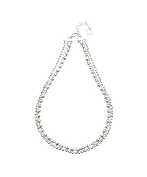 LAGUNAMOON(ラグナムーン)の「ミックスボールチェーンネックレス(ネックレス・レディース・ゴールド/シルバー・FREE)」の3枚目の写真