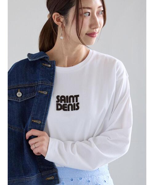 Te chichi(テチチ)の「ハブラシ刺繍ロゴロンT(Tシャツ/カットソー・レディース・オフホワイト・F)」の1枚目の写真