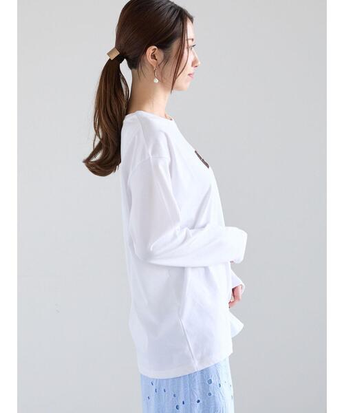 Te chichi(テチチ)の「ハブラシ刺繍ロゴロンT(Tシャツ/カットソー・レディース・オフホワイト・F)」の7枚目の写真