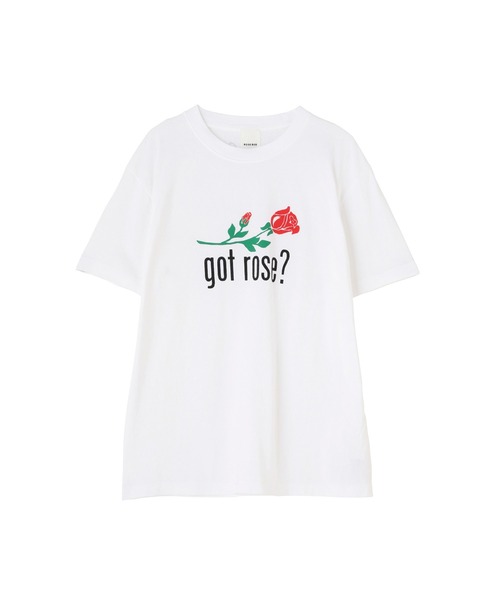 ROSE BUD(ローズバッド)の「GOT ROSE Tシャツ(Tシャツ/カットソー・レディース・ホワイト/ブラック・ONE SIZE)」の15枚目の写真