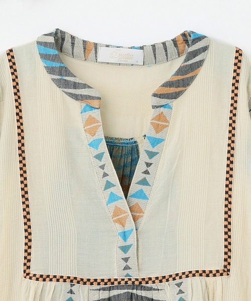 ROSE BUD(ローズバッド)の「(DEVOTION TWINS)TUNIC DRESS(ワンピース・レディース・ブルー・ONE SIZE)」の2枚目の写真