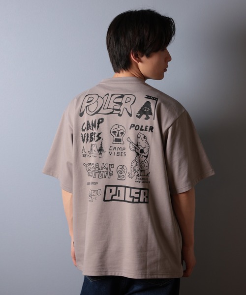 POLeR（ポーラー）の「【ムラサキスポーツ限定】POLER/ポーラー 半袖Tシャツ ビッグシルエット 吸湿速乾 259MCV0017（Tシャツ/カットソー・メンズ・ブラック/グレイッシュベージュ/ホワイト・M/L/XL）」の14枚目の写真