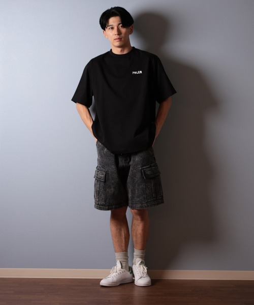 POLeR（ポーラー）の「【ムラサキスポーツ限定】POLER/ポーラー 半袖Tシャツ ビッグシルエット 吸湿速乾 259MCV0017（Tシャツ/カットソー・メンズ・ブラック/グレイッシュベージュ/ホワイト・M/L/XL）」の11枚目の写真
