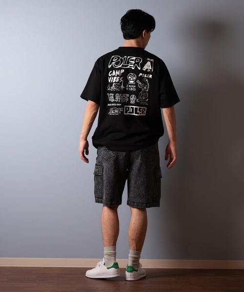 POLeR（ポーラー）の「【ムラサキスポーツ限定】POLER/ポーラー 半袖Tシャツ ビッグシルエット 吸湿速乾 259MCV0017（Tシャツ/カットソー・メンズ・ブラック/グレイッシュベージュ/ホワイト・M/L/XL）」の12枚目の写真
