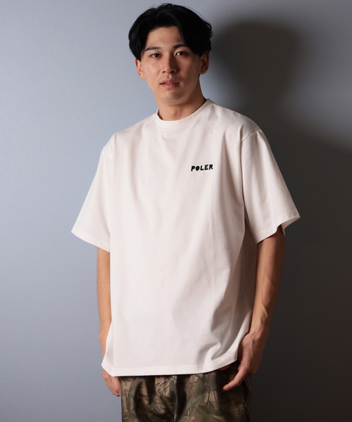 POLeR（ポーラー）の「【ムラサキスポーツ限定】POLER/ポーラー 半袖Tシャツ ビッグシルエット 吸湿速乾 259MCV0017（Tシャツ/カットソー・メンズ・ブラック/グレイッシュベージュ/ホワイト・M/L/XL）」の4枚目の写真