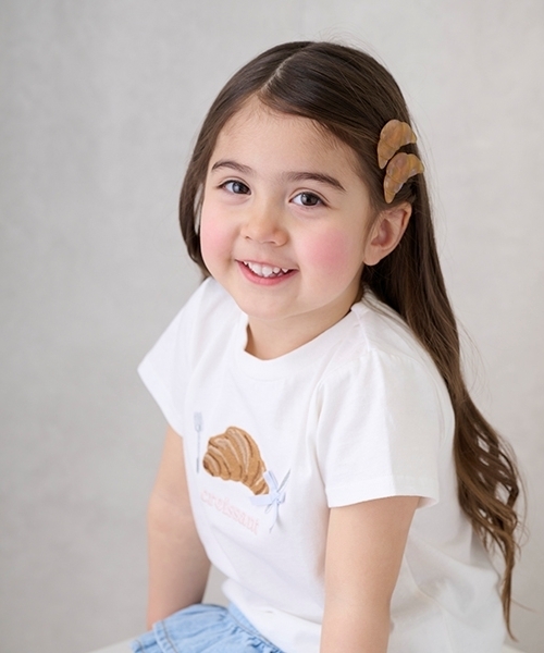 petit main（プティマイン）の「パンヘアクリップ2P（ヘアピン・キッズ・ベージュ/ブラウン・F）」の5枚目の写真