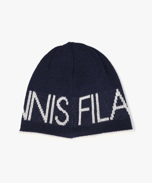 FILA（フィラ）の「FILA  KNIT BORDER SHORT BEANIE / フィラ（ニットキャップ/ビーニー・レディース・ホワイト/レッド・57~59cm）」の6枚目の写真