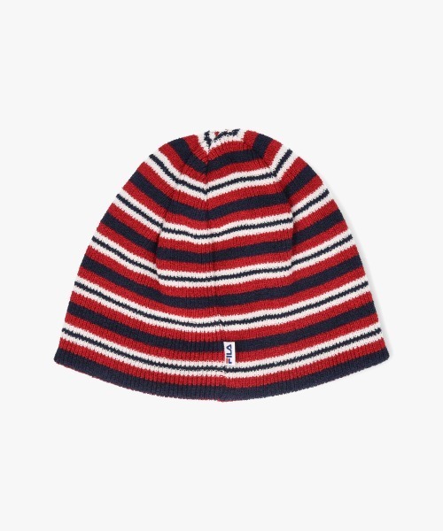 FILA（フィラ）の「FILA  KNIT BORDER SHORT BEANIE / フィラ（ニットキャップ/ビーニー・レディース・ホワイト/レッド・57~59cm）」の11枚目の写真