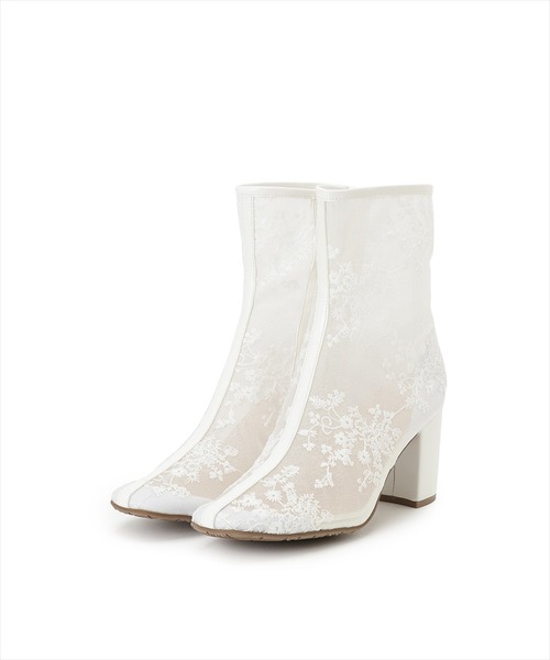 WILLSELECTION（ウィルセレクション）の「シアーショートブーツ（ブーツ・レディース・ホワイト系その他/ベージュ/ブラック系その他/ブラック・MEDIUM/LARGE）」の2枚目の写真