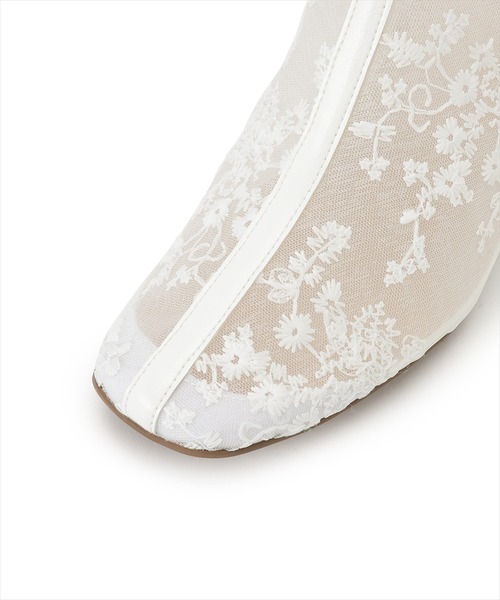 WILLSELECTION（ウィルセレクション）の「シアーショートブーツ（ブーツ・レディース・ホワイト系その他/ベージュ/ブラック系その他/ブラック・MEDIUM/LARGE）」の11枚目の写真