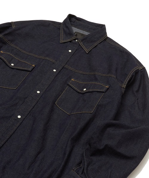 MSML（エムエスエムエル）の「DENIM SHIRT / ONE WASHED（シャツ/ブラウス・メンズ・インディゴブルー・XL/L/M/S）」の14枚目の写真