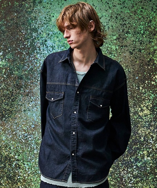 MSML（エムエスエムエル）の「DENIM SHIRT / ONE WASHED（シャツ/ブラウス・メンズ・インディゴブルー・XL/L/M/S）」の11枚目の写真