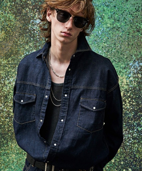 MSML（エムエスエムエル）の「DENIM SHIRT / ONE WASHED（シャツ/ブラウス・メンズ・インディゴブルー・XL/L/M/S）」の2枚目の写真