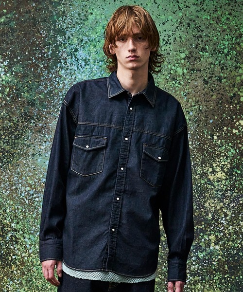 MSML（エムエスエムエル）の「DENIM SHIRT / ONE WASHED（シャツ/ブラウス・メンズ・インディゴブルー・XL/L/M/S）」の17枚目の写真