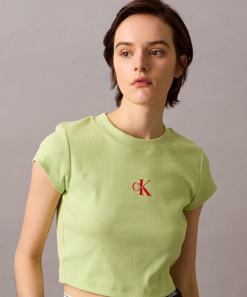 Tシャツ・カットソー   MONOGRAM BABY T-SHIRT KS704 Calvin Klein MONOGRAM BABY T-SHIRT KS704 (Calvin Klein/T
