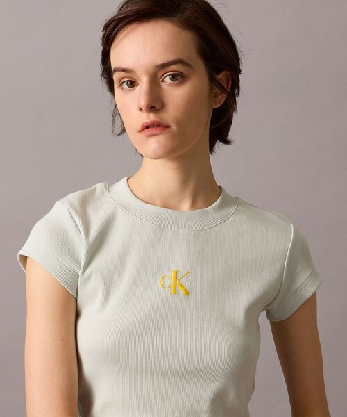 モノグラム ベイビーTシャツ（Tシャツ/カットソー）｜Calvin
