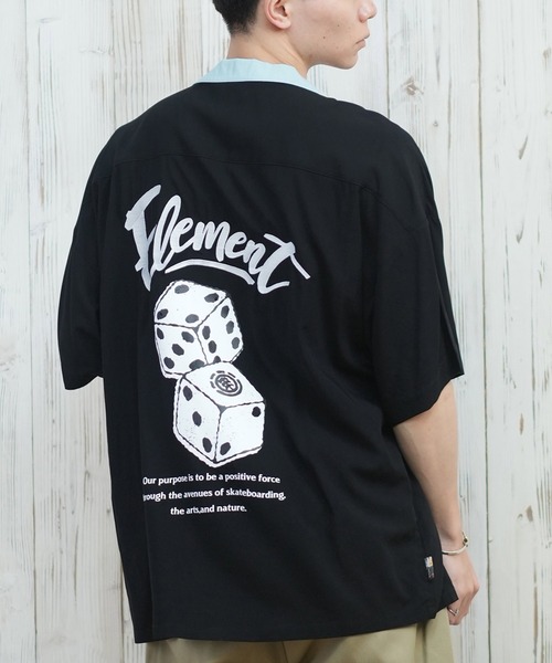 セール】ELEMENT/エレメント 半袖 ボーリングシャツ バック