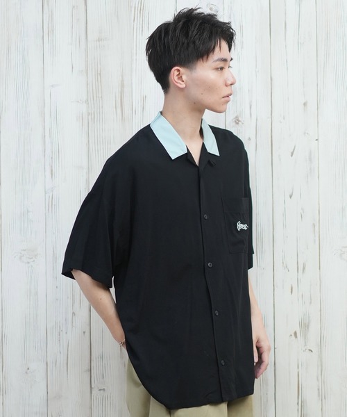 【 】プリント 半袖 ボーリング シャツ ♪ セール】ELEMENT/エレメント 半袖 ボーリングシャツ バック