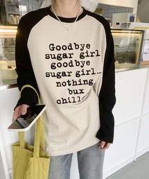 aimoha（アイモハ）の「プリントラグラン長袖Tシャツ（チュニック）」