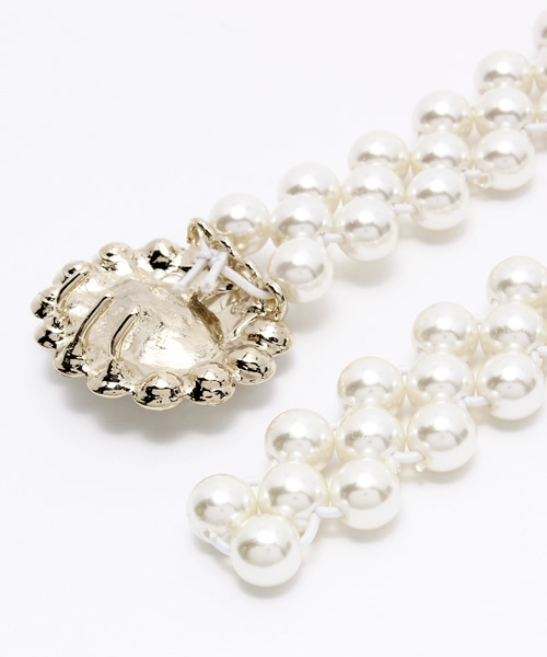 Dorry Doll(ドリードール)の「ビジューバックル パールゴムベルト(ベルト・レディース・ゴールド・FREE)」の3枚目の写真