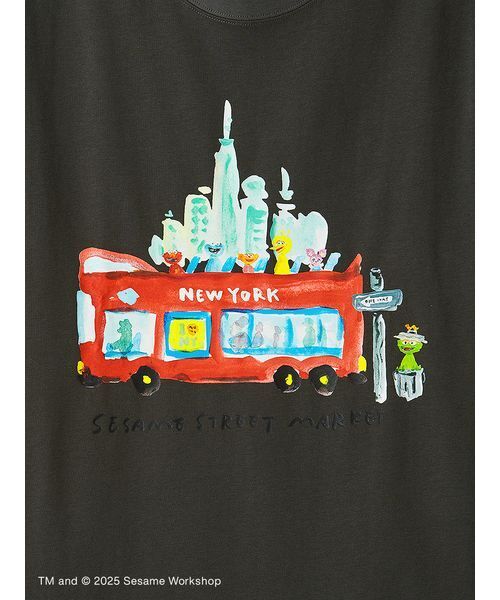 SESAME STREET（セサミストリート）の「【ヒラノトシユキ】【UNISEX】オリジナルアートTシャツ（Tシャツ/カットソー・レディース・アイボリー/チャコールグレー・MEDIUM/LARGE）」の3枚目の写真