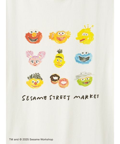 SESAME STREET（セサミストリート）の「【ヒラノトシユキ】【UNISEX】オリジナルアートTシャツ（Tシャツ/カットソー・レディース・アイボリー/チャコールグレー・MEDIUM/LARGE）」の8枚目の写真