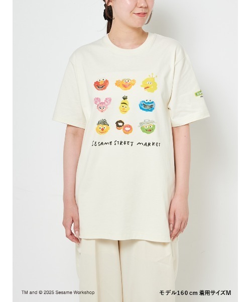 SESAME STREET（セサミストリート）の「【ヒラノトシユキ】【UNISEX】オリジナルアートTシャツ（Tシャツ/カットソー・レディース・アイボリー/チャコールグレー・MEDIUM/LARGE）」の11枚目の写真