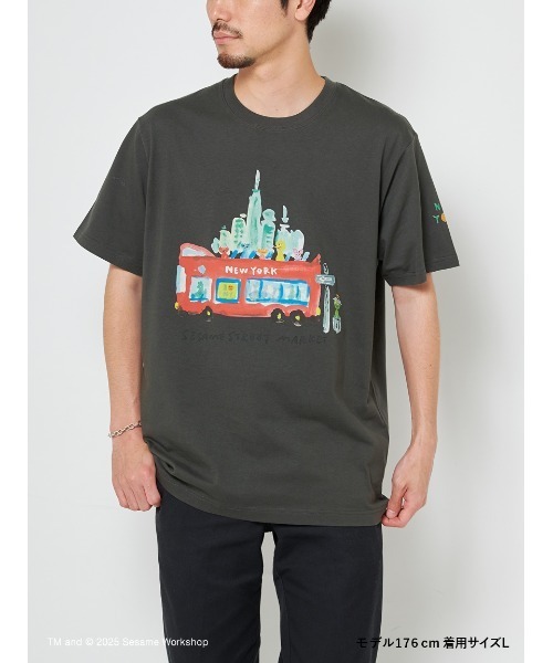 SESAME STREET（セサミストリート）の「【ヒラノトシユキ】【UNISEX】オリジナルアートTシャツ（Tシャツ/カットソー・レディース・アイボリー/チャコールグレー・MEDIUM/LARGE）」の17枚目の写真