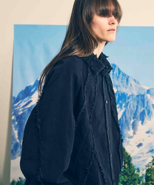 MAISON SPECIAL(メゾンスペシャル)の「《UNISEX》Cut Off Denim Prime-Over Alien Shirt/カットオフデニムプライムオーバーエイリアンシャツ【MAISON SPECIAL/メゾンスペシャル】(シャツ/ブラウス・メンズ・ブラック/グレー/ライトグレー・1/2)」の17枚目の写真