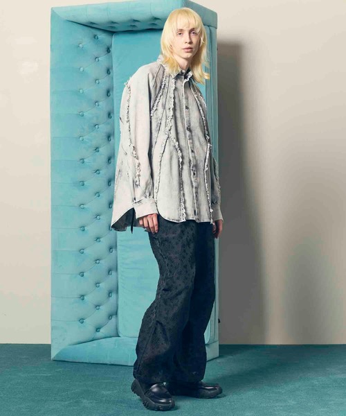 MAISON SPECIAL(メゾンスペシャル)の「《UNISEX》Cut Off Denim Prime-Over Alien Shirt/カットオフデニムプライムオーバーエイリアンシャツ【MAISON SPECIAL/メゾンスペシャル】(シャツ/ブラウス・メンズ・ブラック/グレー/ライトグレー・1/2)」の19枚目の写真