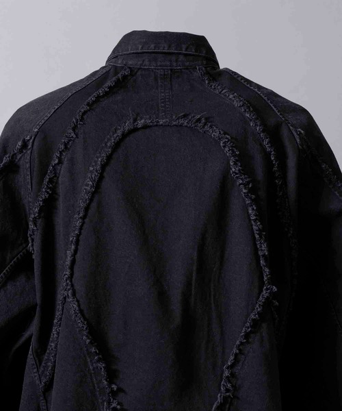 MAISON SPECIAL(メゾンスペシャル)の「《UNISEX》Cut Off Denim Prime-Over Alien Shirt/カットオフデニムプライムオーバーエイリアンシャツ【MAISON SPECIAL/メゾンスペシャル】(シャツ/ブラウス・メンズ・ブラック/グレー/ライトグレー・1/2)」の5枚目の写真
