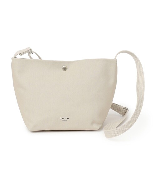 ORCIVAL(オーシバル)の「ORCIVAL: キャンバス ショルダー バッグ(ショルダーバッグ・レディース・ダークグレー/オフホワイト・ONE SIZE)」の2枚目の写真