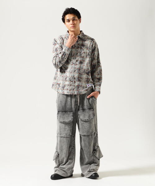 DANKE SCHON(ダンケシェーン)の「【WEB&DEPOT限定】DankeSchon/ダンケシェーン/BLEACH CHECK LSH(シャツ/ブラウス・レディース・レッド/グレー・F)」の6枚目の写真