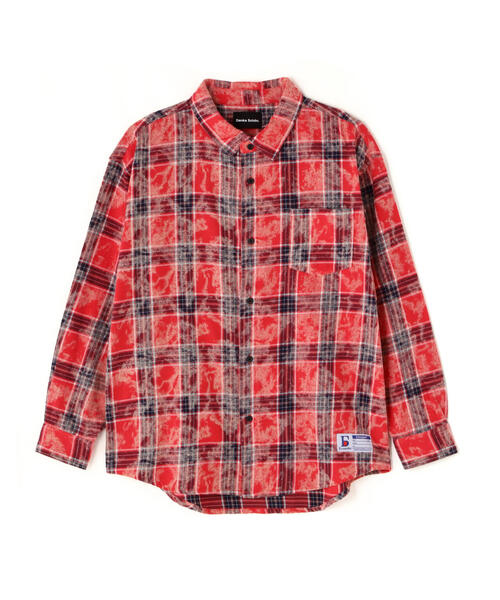 DANKE SCHON(ダンケシェーン)の「【WEB&DEPOT限定】DankeSchon/ダンケシェーン/BLEACH CHECK LSH(シャツ/ブラウス・レディース・レッド/グレー・F)」の9枚目の写真