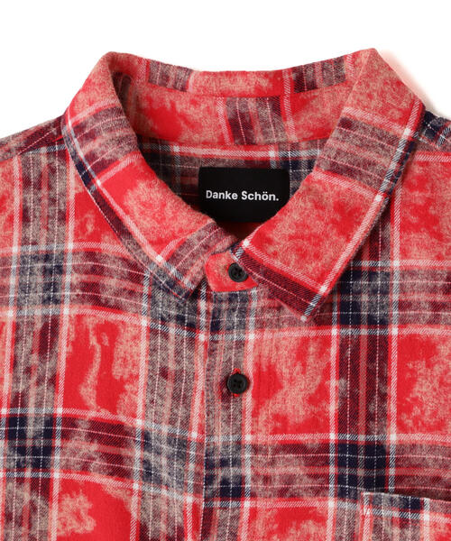 DANKE SCHON(ダンケシェーン)の「【WEB&DEPOT限定】DankeSchon/ダンケシェーン/BLEACH CHECK LSH(シャツ/ブラウス・レディース・レッド/グレー・F)」の10枚目の写真