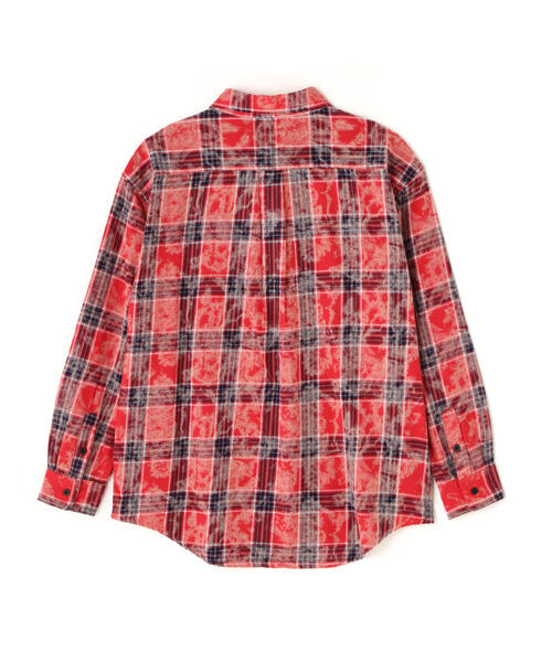 DANKE SCHON(ダンケシェーン)の「【WEB&DEPOT限定】DankeSchon/ダンケシェーン/BLEACH CHECK LSH(シャツ/ブラウス・レディース・レッド/グレー・F)」の4枚目の写真