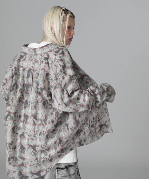 DANKE SCHON(ダンケシェーン)の「【WEB&DEPOT限定】DankeSchon/ダンケシェーン/BLEACH CHECK LSH(シャツ/ブラウス・レディース・レッド/グレー・F)」の22枚目の写真