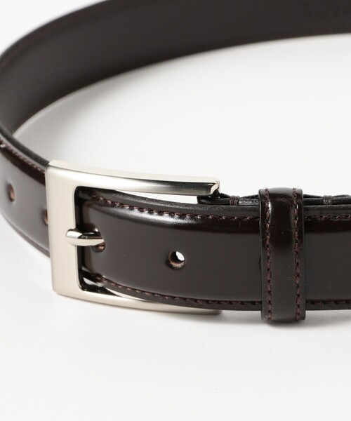 BEAMS（ビームス）の「BEAMS / ガラスレザーベルト（ベルト・メンズ・ダークブラウン/ブラック・LARGE/MEDIUM）」の6枚目の写真