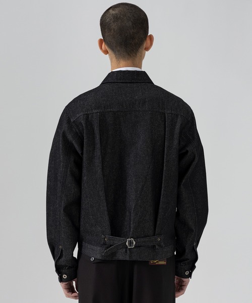 D.Nart.Ampta（ディーナ―トアンプタ）の「D.Nart.Ampta(ディー・ナート・アンプタ)Denim Jacket デニムジャケット（デニムジャケット・メンズ・ブラック/インディゴブルー・S/M）」の4枚目の写真