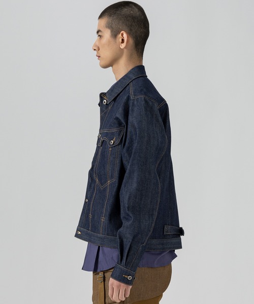 D.Nart.Ampta（ディーナ―トアンプタ）の「D.Nart.Ampta(ディー・ナート・アンプタ)Denim Jacket デニムジャケット（デニムジャケット・メンズ・ブラック/インディゴブルー・S/M）」の7枚目の写真