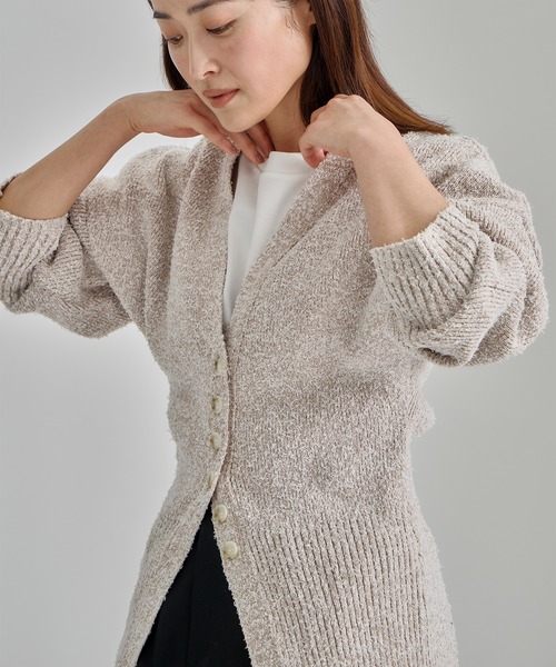 AKIRANAKA（アキラナカ）の「【AKIRANAKA/アキラナカ】別注 Tweed Like Knit Cardigan/ツイードライクニットカーディガン（カーディガン/ボレロ・レディース・ブラック/ブルー/ベージュ・2）」の12枚目の写真