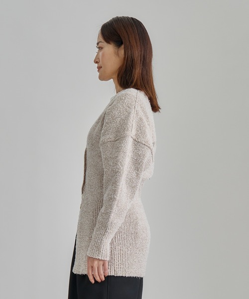 AKIRANAKA（アキラナカ）の「【AKIRANAKA/アキラナカ】別注 Tweed Like Knit Cardigan/ツイードライクニットカーディガン（カーディガン/ボレロ・レディース・ブラック/ブルー/ベージュ・2）」の15枚目の写真