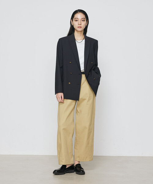 COMME CA（コムサ）の「アルビ二スタスムース強シルケット プルオーバー/半袖（Tシャツ/カットソー・レディース・ブラック/キャメル/ホワイト・9号/11号）」の7枚目の写真