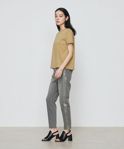 COMME CA（コムサ）の「アルビ二スタスムース強シルケット プルオーバー/半袖（Tシャツ/カットソー・レディース・ブラック/キャメル/ホワイト・9号/11号）」の17枚目の写真