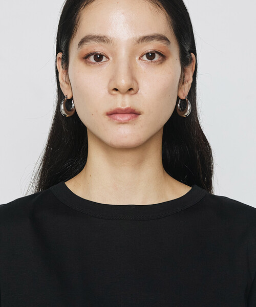 COMME CA（コムサ）の「アルビ二スタスムース強シルケット プルオーバー/半袖（Tシャツ/カットソー・レディース・ブラック/キャメル/ホワイト・9号/11号）」の21枚目の写真